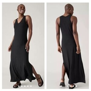 Athleta Black Sleeveless Maxi Dress